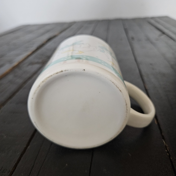 Vintage Charming Duck Geese Family Mug White and Blue Goose Baby Ducklings 90s - Picture 6 of 6